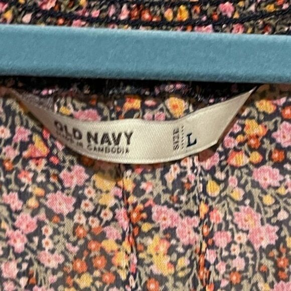 Old Navy - floral peasant dress with belt - Picture 6 of 8